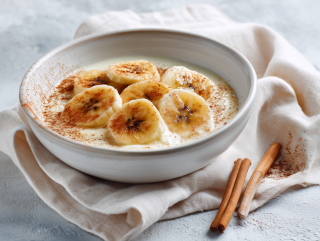 Gezonde bananen in kokosmelk