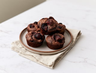 Cacaomuffins met pruimen