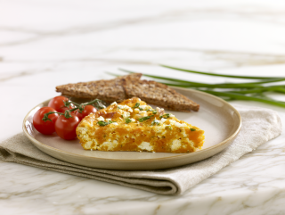 Frittata con zucca e feta