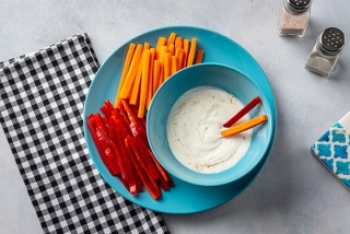 Verduras con salsa de ajo