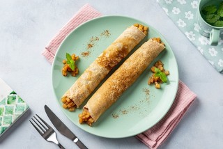 Crepas con manzanas y canela