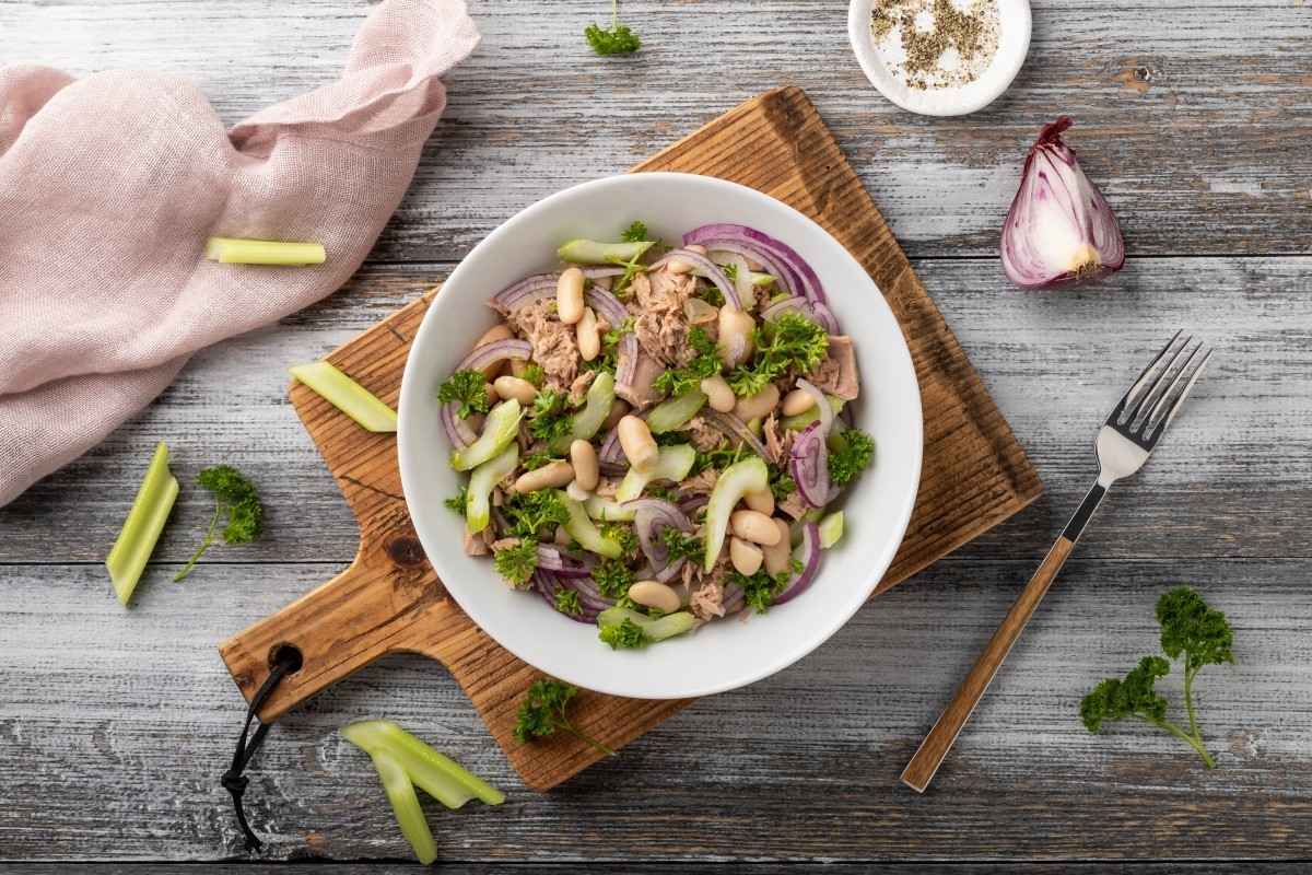 Tonijn-bonensalade
