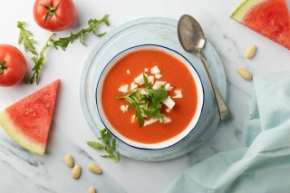 Gazpacho de tomate y sandía