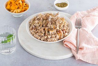 Pasta in cantharelsaus