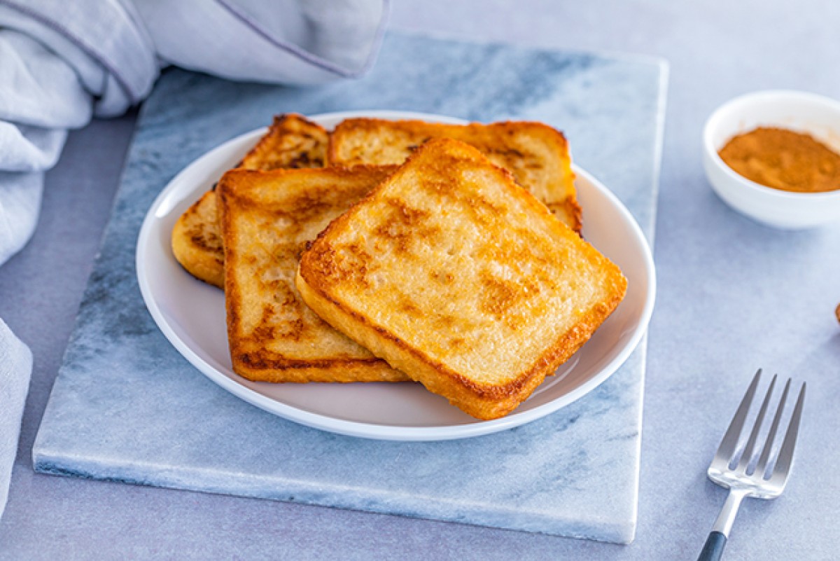 Zoete veganistische tosti