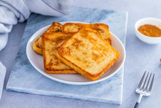 Zoete veganistische tosti