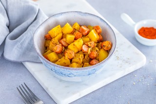 Aardappelstoofpot met Beierse worst