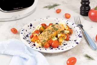 Cook4me Łosoś pieczony z pomidorkami i fetą