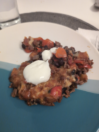 Cheese beef fajita casserole
