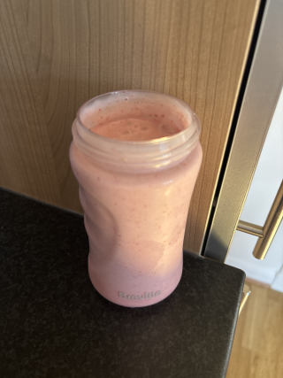 Banana and strawberry smoothie